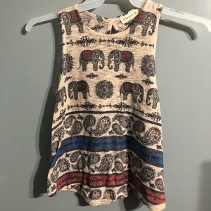 Tank top blouse, size small